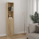 Basic Tall Narrow Combination Storage Bookcase