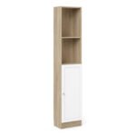 Basic Tall Narrow Combination Storage Bookcase