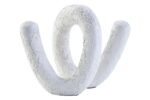 Berneray Textured White Loop Small Sculpture