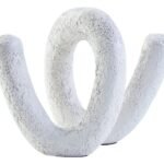 Berneray Textured White Loop Small Sculpture