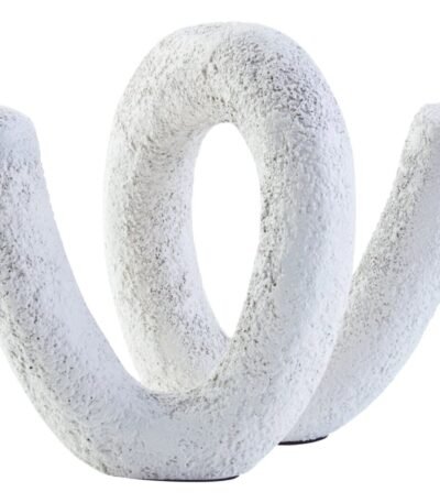 Berneray Textured White Loop Small Sculpture