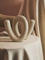 Berneray Textured White Loop Small Sculpture