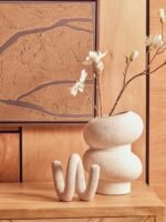 Berneray Textured White Loop Small Sculpture