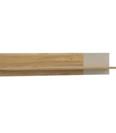 Bixbite Wall Shelf with Sliding Panel in Mauvella Oak and Sand