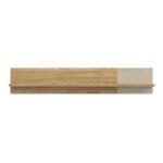 Bixbite Wall Shelf with Sliding Panel in Mauvella Oak and Sand