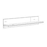Bixbite Wall Shelf with Sliding Panel in Mauvella Oak and Sand