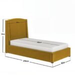 Blaine Single Winged Headboard Ottoman Bed - Image 6