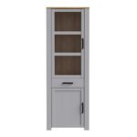 Bohol 2 Door 1 Drawer Narrow Display Cabinet