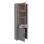 Bohol 2 Door 1 Drawer Narrow Display Cabinet