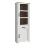 Bohol 2 Door 1 Drawer Narrow Display Cabinet