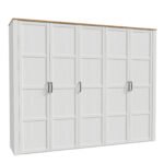 Bohol 5 Door Wardrobe in Riviera Oak/White