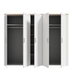 Bohol 5 Door Wardrobe in Riviera Oak/White