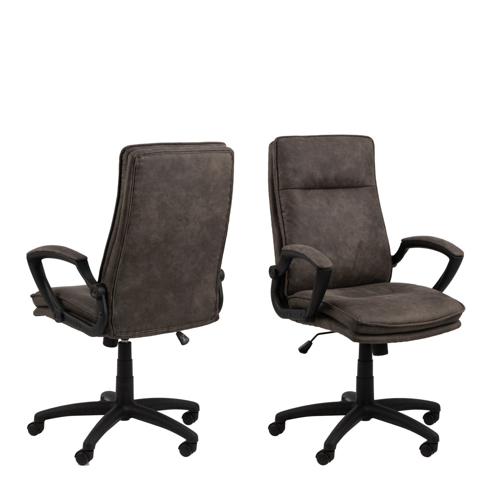 Brad Swivel Desk Chair with Armrest in Black Brad Swivel Desk Chair with Armrest in Black