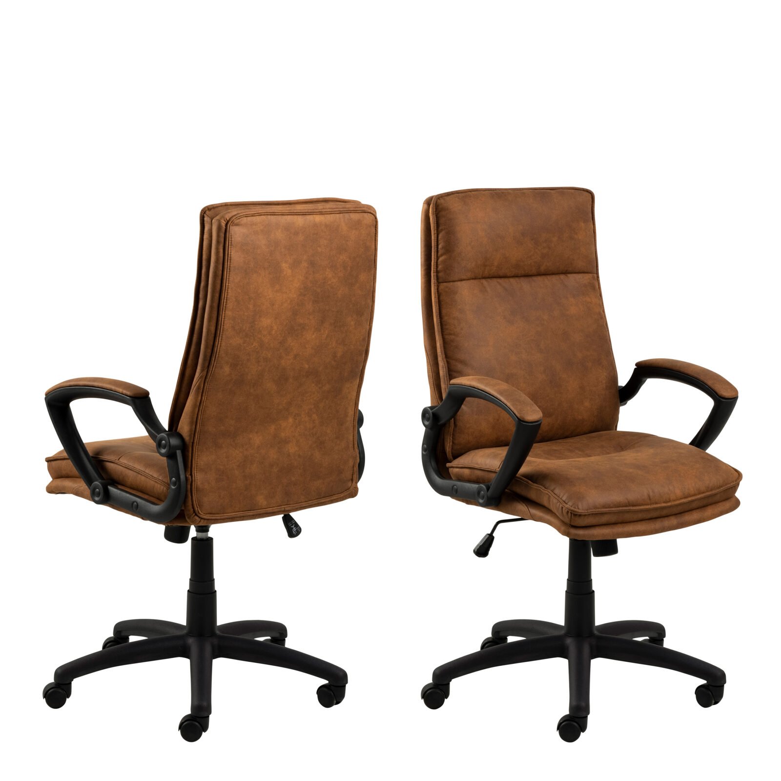 Brad Swivel Office/Desk Chair with Armrest in Brown Brad Swivel Office/Desk Chair with Armrest in Brown