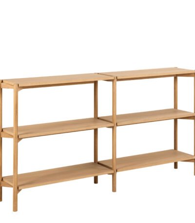 Braidwood Bookcase with 4 Shelves in Oak