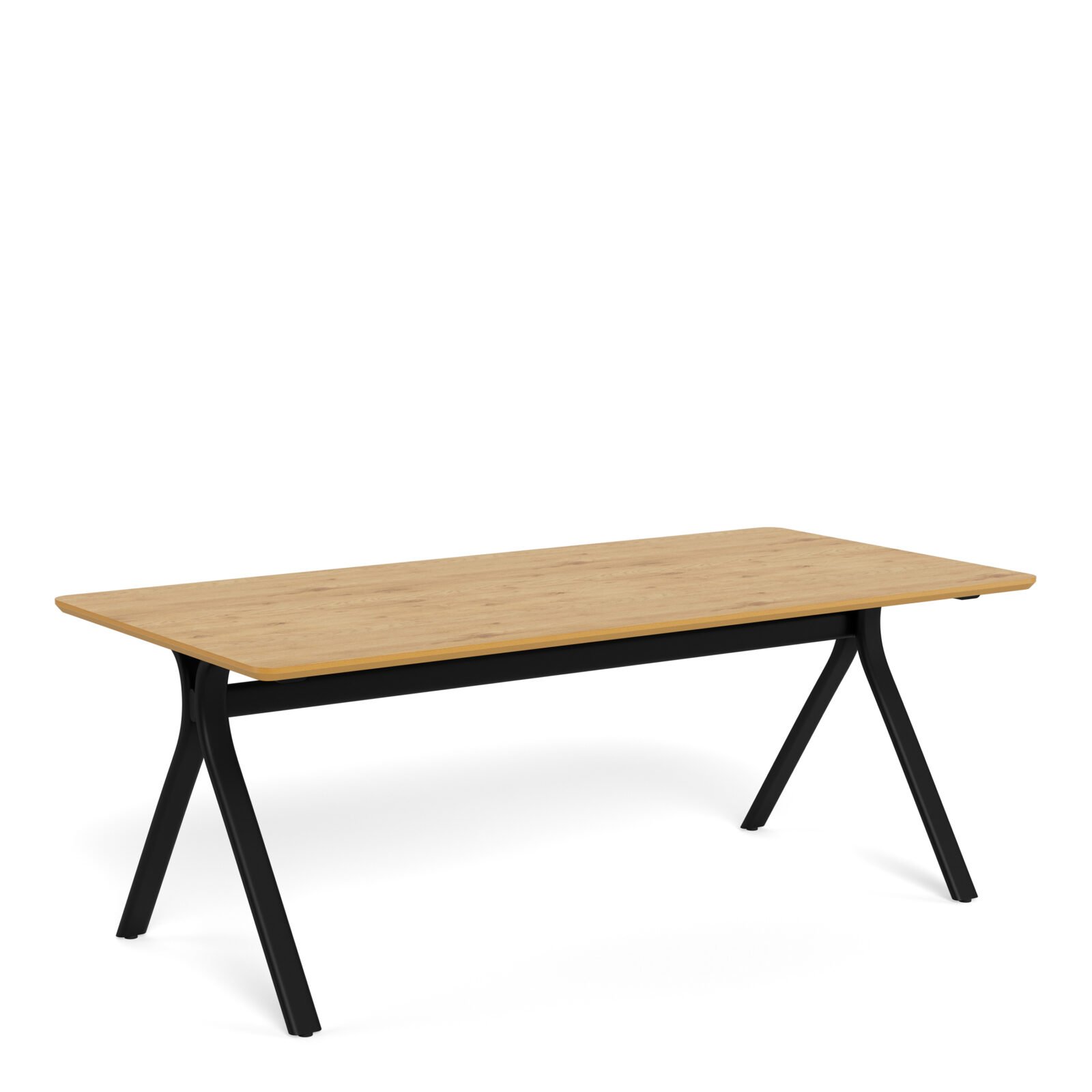 Bristol Dining Table in Wild Oak & Black Metal Base Bristol Dining Table in Wild Oak & Black Metal Base