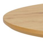 Bristol Round Dining Table in Wild Oak & Grey Metal Base