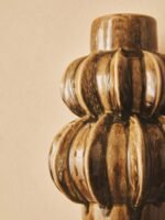 Burra Brown Stoneware Bubble Vase