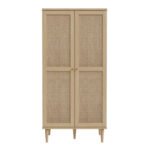 Calasetta 2 Door Display Cabinet in Rattan
