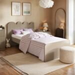 Calista Ribbed Cloud Headboard Single Bed