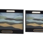 Calve Set of 2 Assorted Colour Rectangular Trays