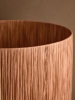 Canna Natural Papier Mache Table Lamp with Rust Raffia Shade