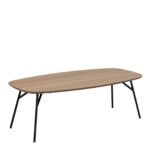 Caracas Rectangular Coffee Table in Oak and Matt Black