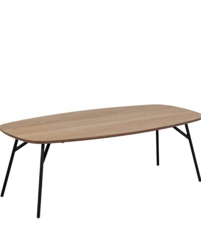 Caracas Rectangular Coffee Table in Oak and Matt Black