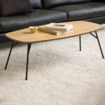 Caracas Rectangular Coffee Table in Oak and Matt Black