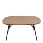 Caracas Square Coffee Table in Oak and Matt Black
