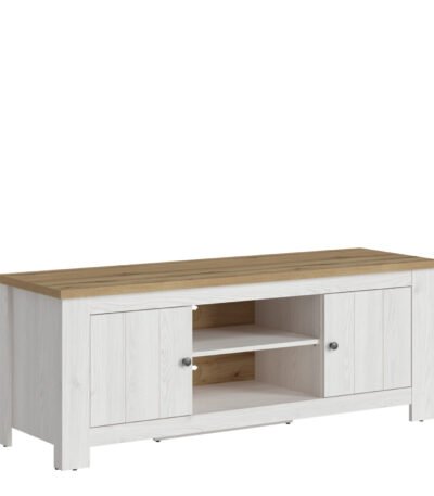 Celesto 2 Door TV Unit in White and Oak (154cm)