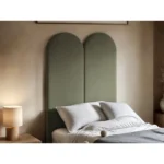 Cirrus Headboard Panels Khaki Green Velvet