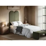Cirrus Headboard Panels Khaki Green Velvet