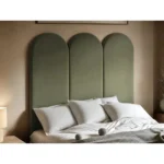 Cirrus Headboard Panels Khaki Green Velvet