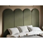 Cirrus Headboard Panels Khaki Green Velvet