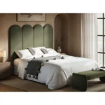 Cirrus Headboard Panels Khaki Green Velvet