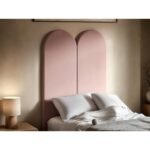 Cirrus Headboard Panels Single Pink Velvet - Image 3