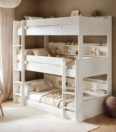 Clara Triple High Bunk Bed White