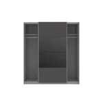 Clarisse Sliding Wardrobe Black and Grey