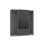 Clarisse Sliding Wardrobe Black and Grey
