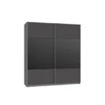 Clarisse Sliding Wardrobe Black and Grey