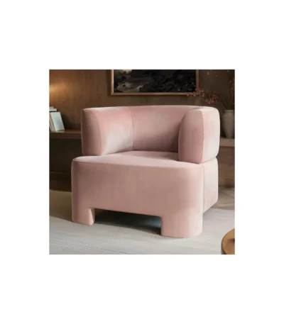 Cleo Pink Velvet Accent Chair