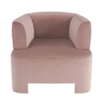 Cleo Pink Velvet Accent Chair