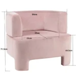 Cleo Pink Velvet Accent Chair