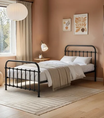 Compton Black Metal Bed