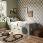 Cooper Single Car Bed with Drawers Grey