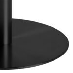 Corby Round Dining Table with White Polished Marble Top & Black Base includes 4 Brooke Dining Chairs with Arm Rest