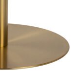 Corby Round Dining Table with White Polished Marble Top & Gold Base inc 4 Batilda Dining Chairs