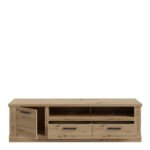 Corona 2 Drawer 1 Door Coffee TV Unit in Artisan Oak