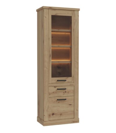 Corona Narrow Display Cabinet in Artisan Oak